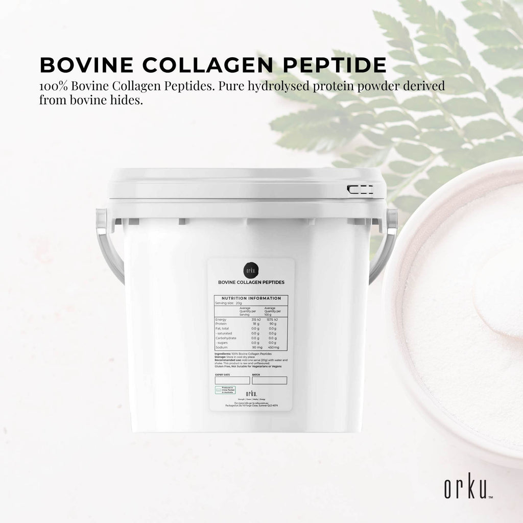 Orku Bovine Collagen Peptides Powder Tub - Hydrolysed Protein Unflavoured